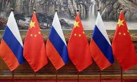China Russia Flag