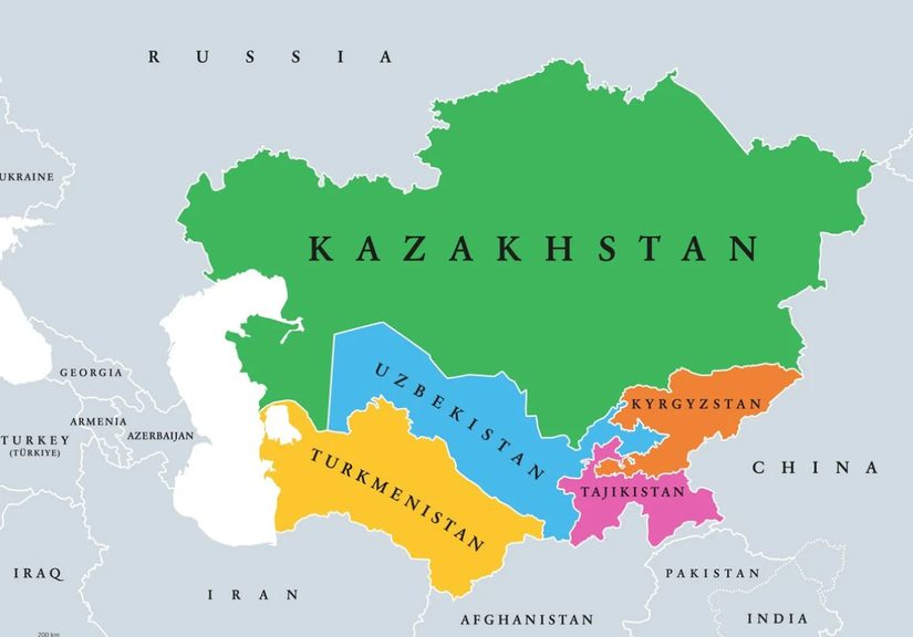 Central Asia map