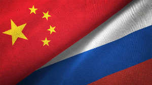Russia China flag