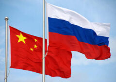 China Russia Flags